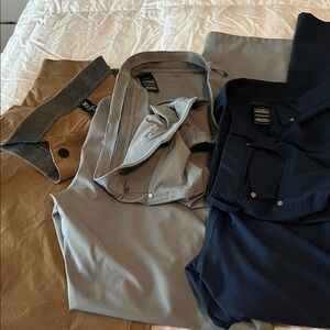 Stylish Pants Set in Tan, Gray, and Navy